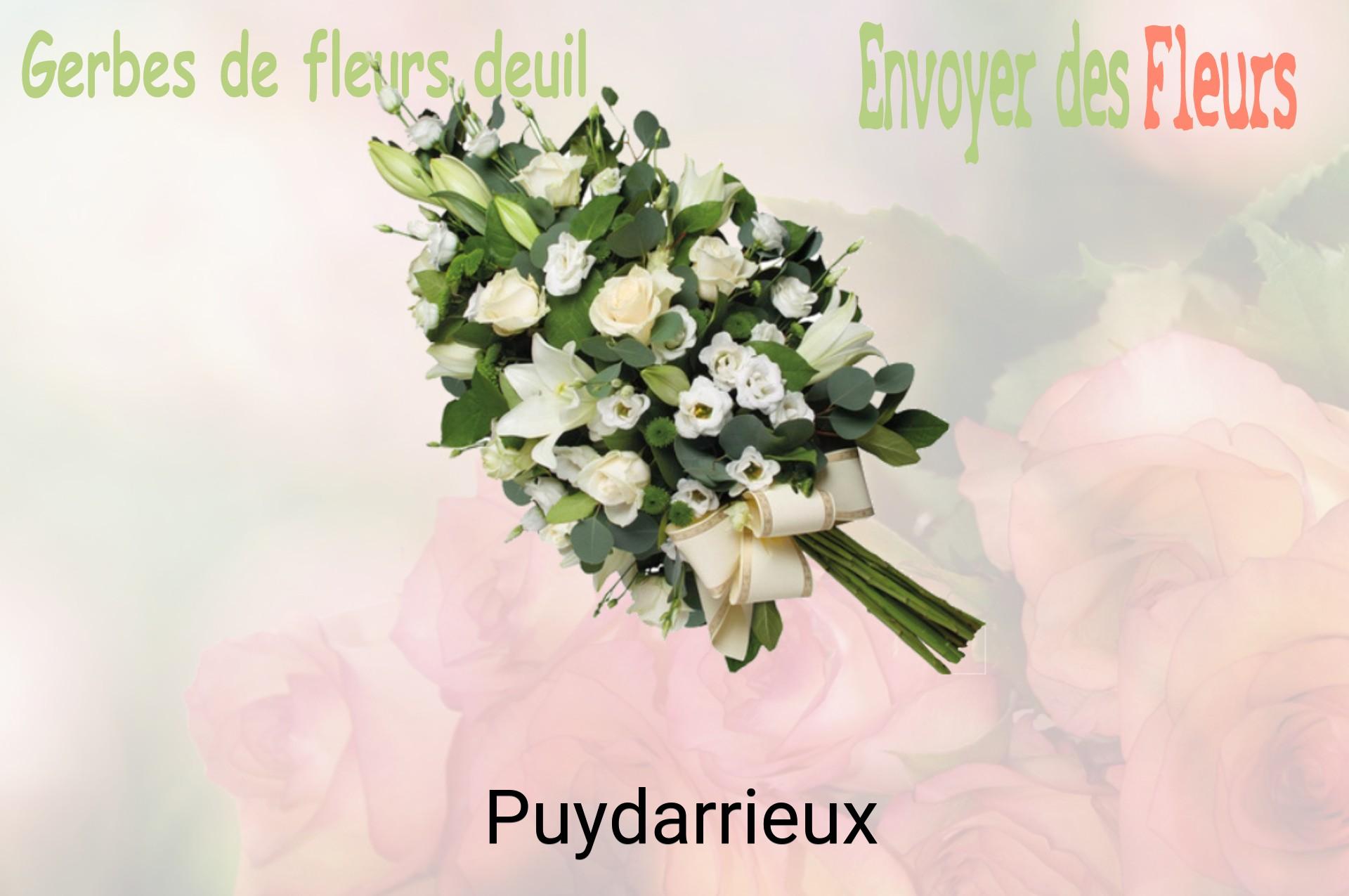 Gerbe de fleurs de deuil livrée à Puydarrieux